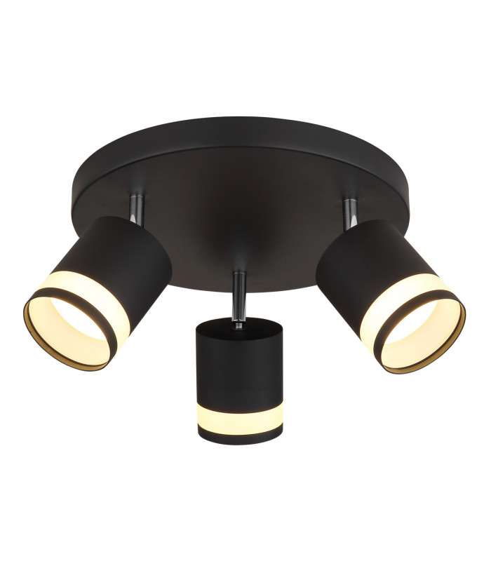Lucero Ceiling Spotlight Clusters Matt Black 3x GX53 3000K-1