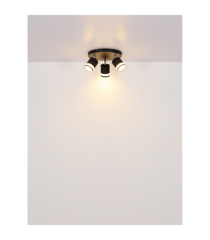 Lucero Ceiling Spotlight Clusters Matt Black 3x GX53 3000K-4