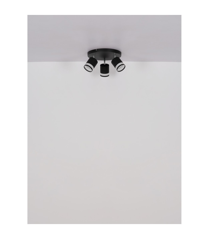 Lucero Ceiling Spotlight Clusters Matt Black 3x GX53 3000K-5