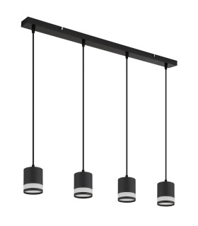 Lucero Bar Pendant Ceiling Light Matt Black 4x GX53 3000K-2