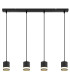 Lucero Bar Pendant Ceiling Light Matt Black 4x GX53 3000K-3