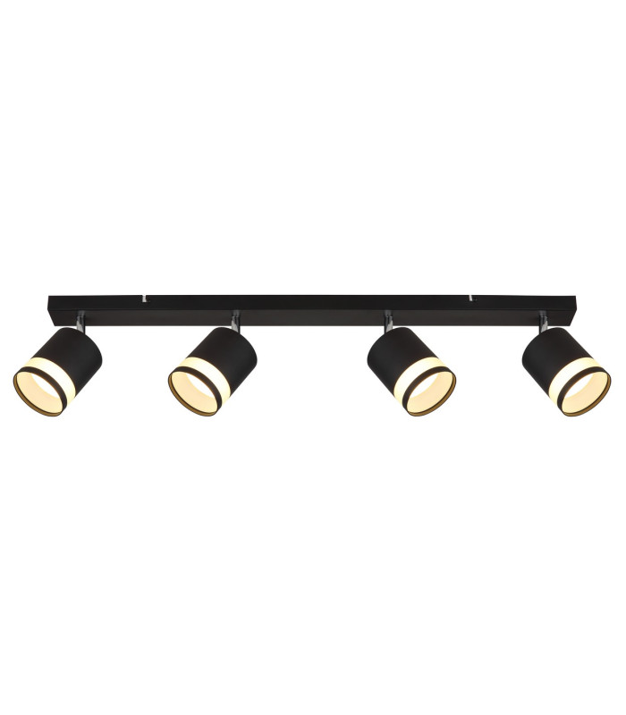 Lucero Ceiling Spotlight Bar Matt Black 4x GX53 3000K-3