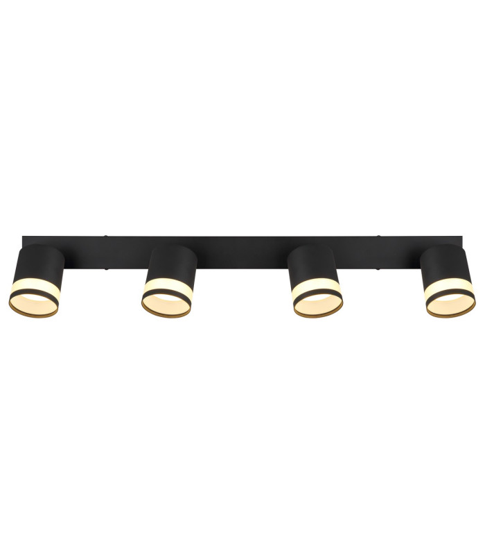 Lucero Ceiling Spotlight Bar Matt Black 4x GX53 3000K-4