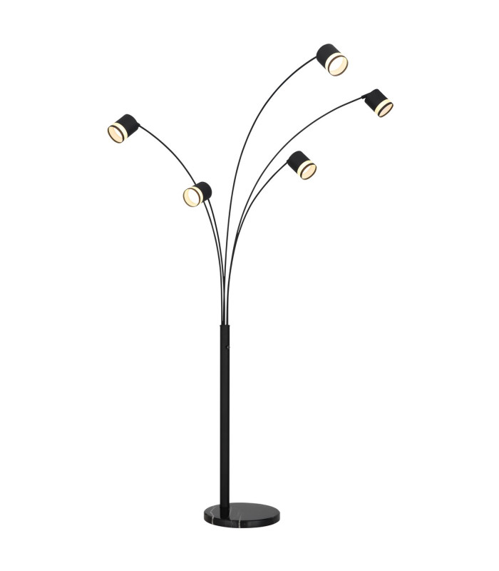 Lucero Multi Arm Floor Lamp Matt Black 5x GX53 3000K-1
