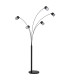 Lucero Multi Arm Floor Lamp Matt Black 5x GX53 3000K-2
