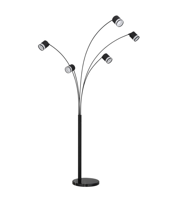 Lucero Multi Arm Floor Lamp Matt Black 5x GX53 3000K-2