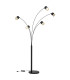Lucero Multi Arm Floor Lamp Matt Black 5x GX53 3000K-3