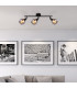 Glyptar Ceiling Spotlight Bar Matt Black Smoke Glass Shade 3x E14-4