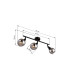 Glyptar Ceiling Spotlight Bar Matt Black Smoke Glass Shade 3x E14-5