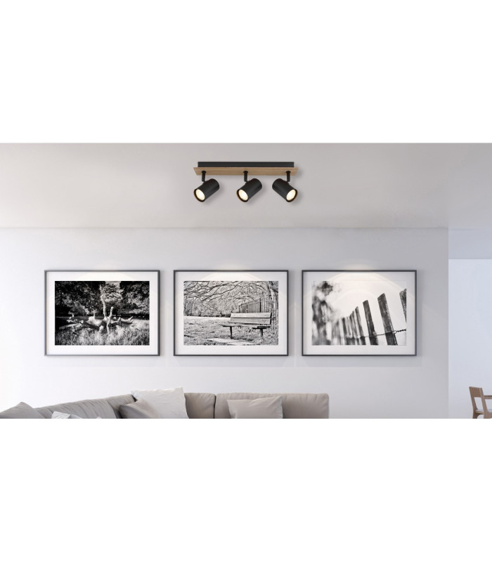Linca Ceiling Spotlight Bar Matt Black 3x GU10-5