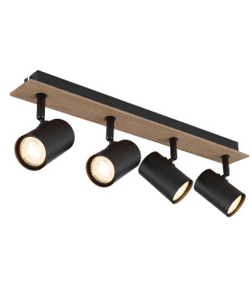 Linca Ceiling Spotlight Bar Matt Black 4x GU10-1