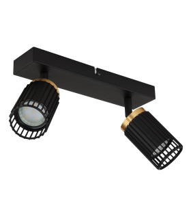 Korben Twin Ceiling Spotlight Matt Black 2x GU10-2