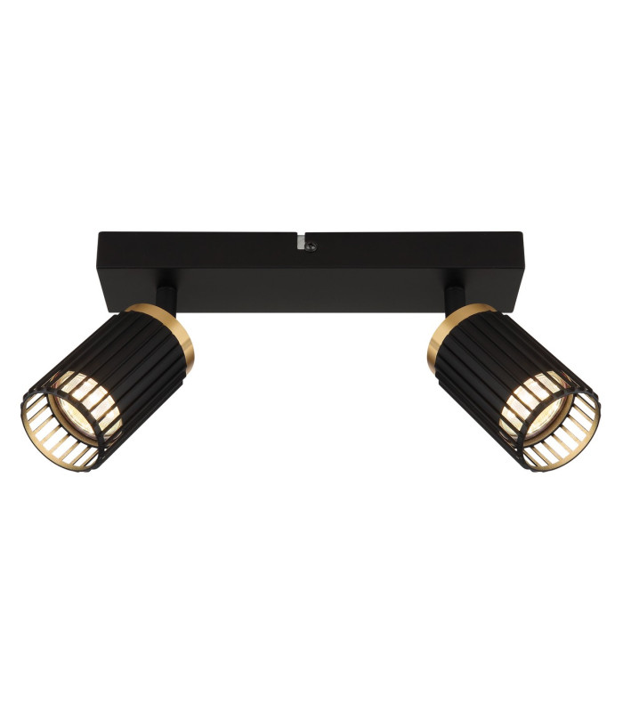 Korben Twin Ceiling Spotlight Matt Black 2x GU10-3