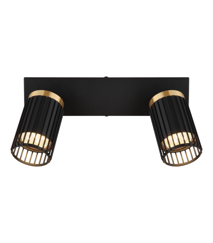 Korben Twin Ceiling Spotlight Matt Black 2x GU10-4