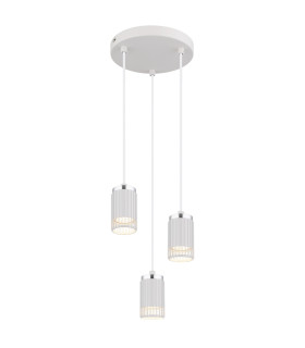 Korben Cluster Pendant Ceiling Light White Matt 3x GU10-1