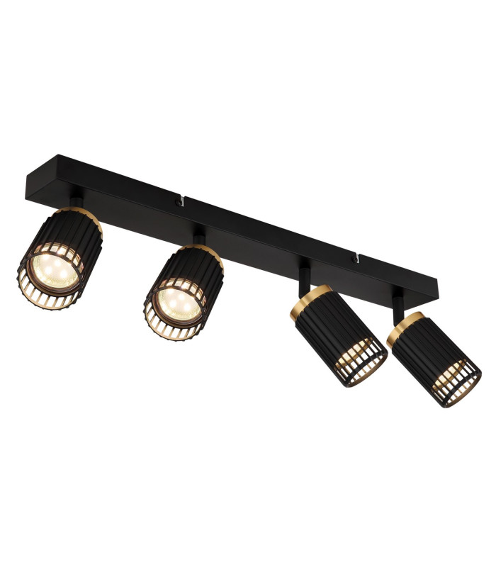 Korben Ceiling Spotlight Bar Matt Black 4x GU10-1