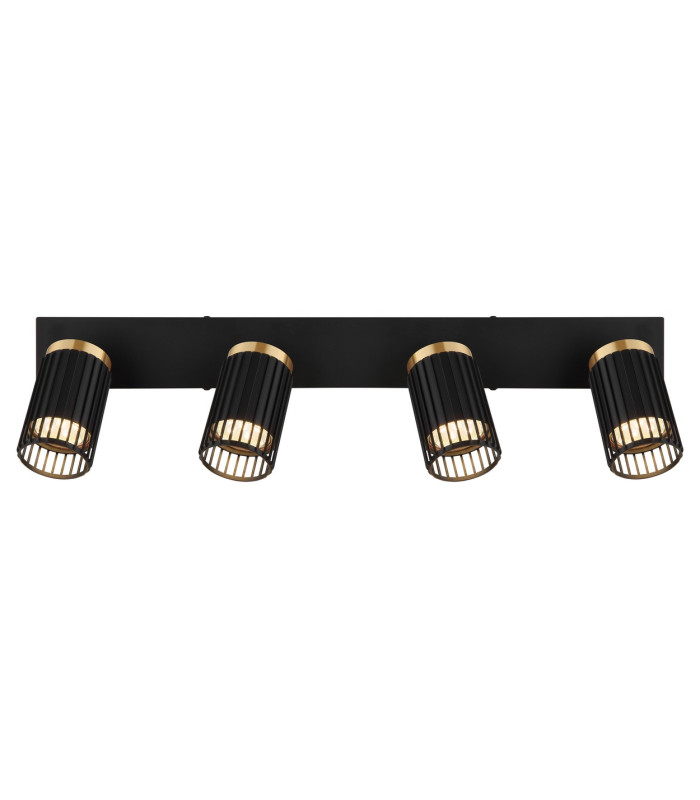 Korben Ceiling Spotlight Bar Matt Black 4x GU10-4
