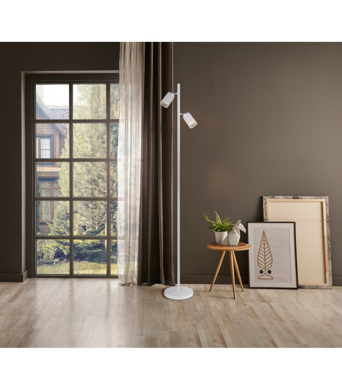 Korben Multi Arm Floor Lamp White Matt 2x GU10-5