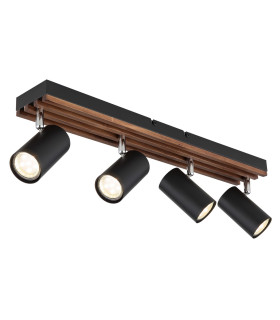 Kayden Ceiling Spotlight Bar Matt Black 4x GU10-1
