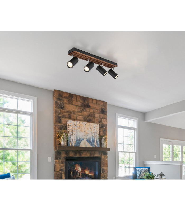 Kayden Ceiling Spotlight Bar Matt Black 4x GU10-6