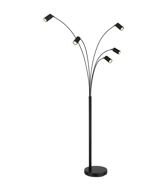 Robby Multi Arm Floor Lamp Matt Black 5x GU10-1