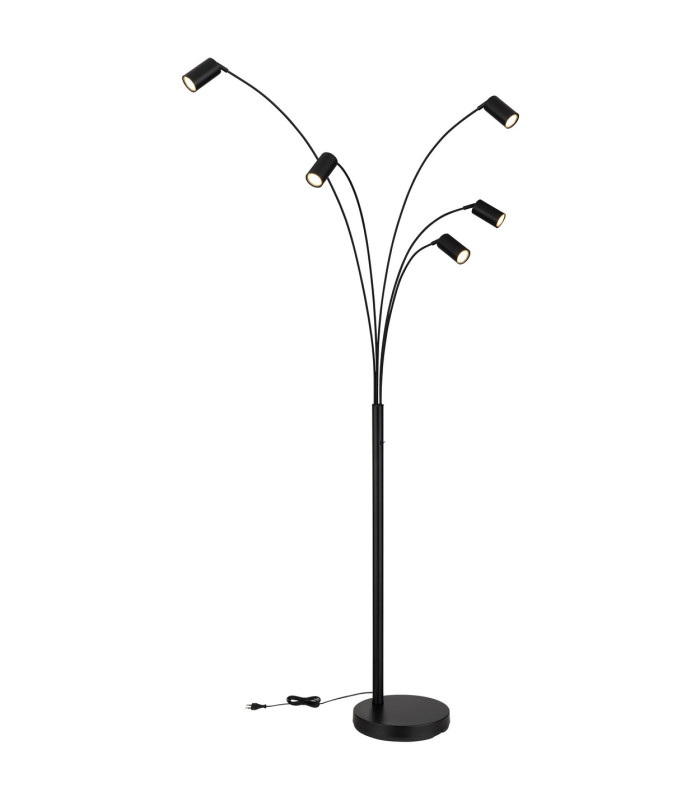 Robby Multi Arm Floor Lamp Matt Black 5x GU10-4