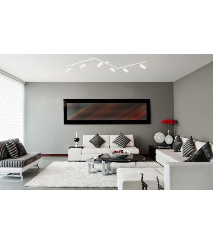 Robby Ceiling Spotlight Bar White 6x GU10-7