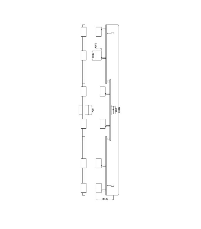 Robby Ceiling Spotlight Bar White 6x GU10-8