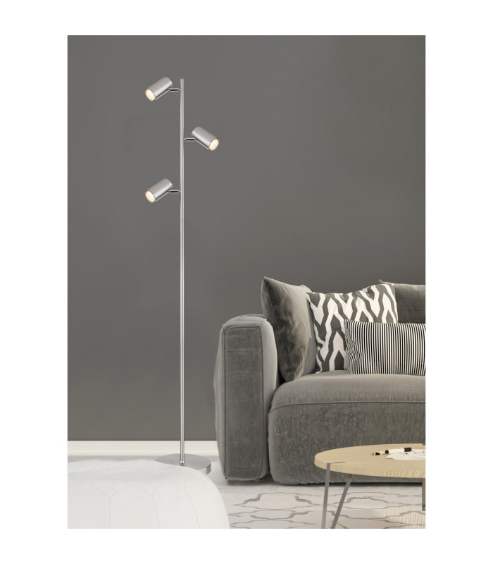 Robby Multi Arm Floor Lamp Nickel Matt 3x GU10-8