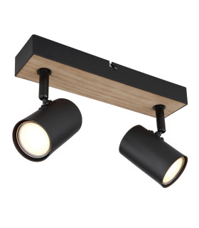 Robby Twin Ceiling Spotlight Matt Black 2x GU10-1