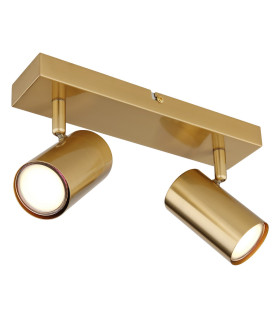 Robby Twin Ceiling Spotlight Gold Colours Brushed 2x GU10-1