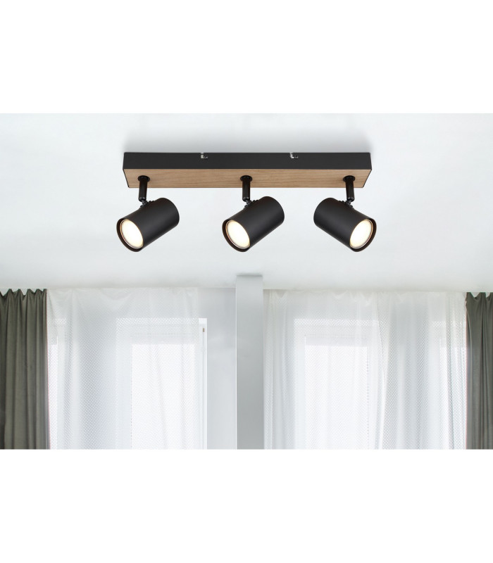 Robby Twin Ceiling Spotlight Matt Black 3x GU10-6