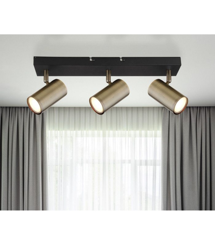 Robby Ceiling Spotlight Bar Matt Black 3x GU10-6