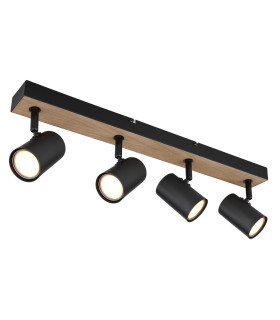 Robby Ceiling Spotlight Bar Matt Black 4x GU10-1