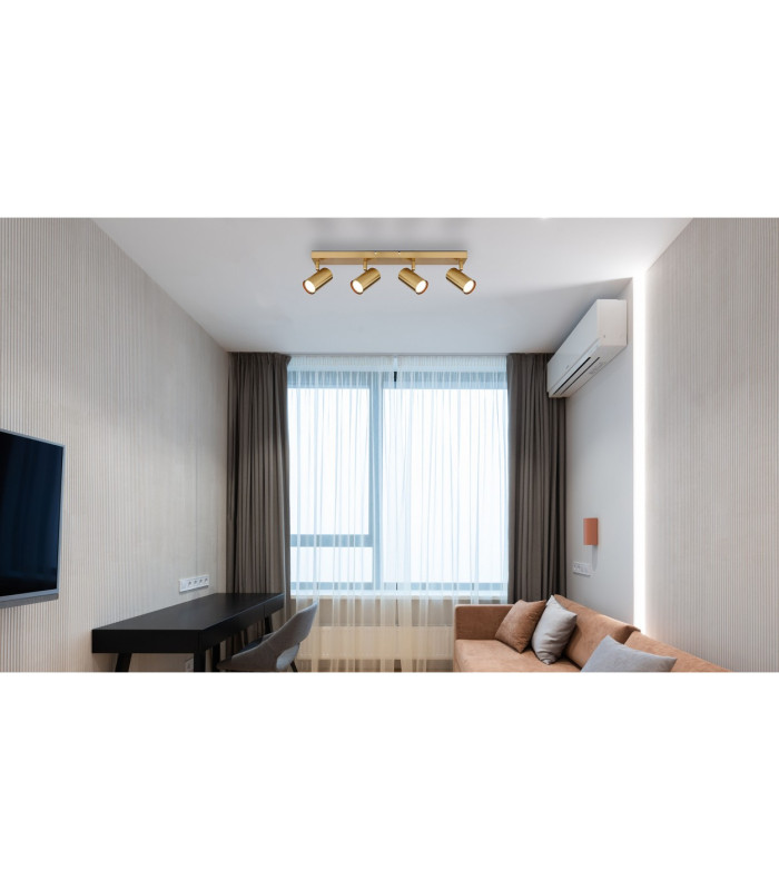 Robby Ceiling Spotlight Bar Gold Colours Brushed 4x GU10-6