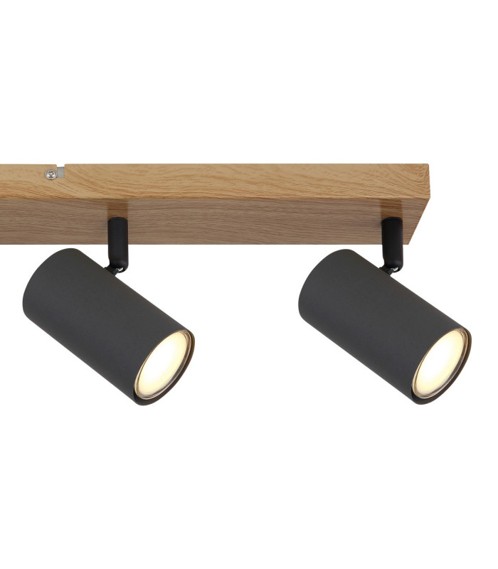 Robby Ceiling Spotlight Bar Wood Look 4x GU10-5