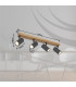 Robby Ceiling Spotlight Bar Wood Look 4x GU10-7