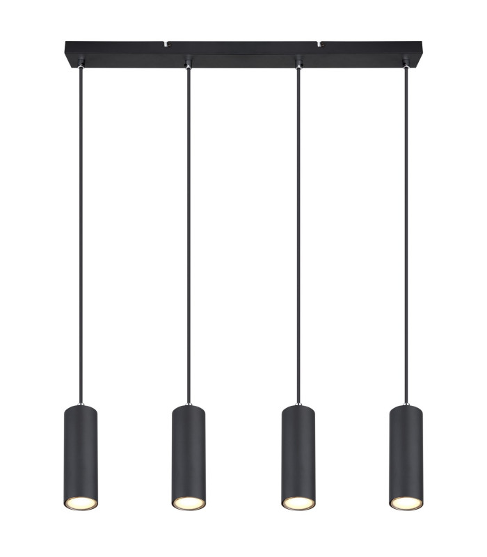 Robby Bar Pendant Ceiling Light Matt Black 4x GU10-3