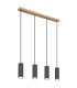 Robby Bar Pendant Ceiling Light Wood Look Dark 4x GU10-1
