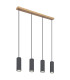 Robby Bar Pendant Ceiling Light Wood Look Dark 4x GU10-2