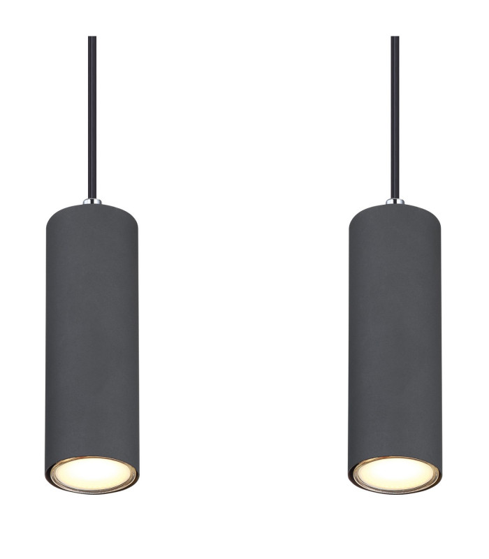 Robby Bar Pendant Ceiling Light Wood Look Dark 4x GU10-4