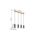Robby Bar Pendant Ceiling Light Wood Look Dark 4x GU10-6