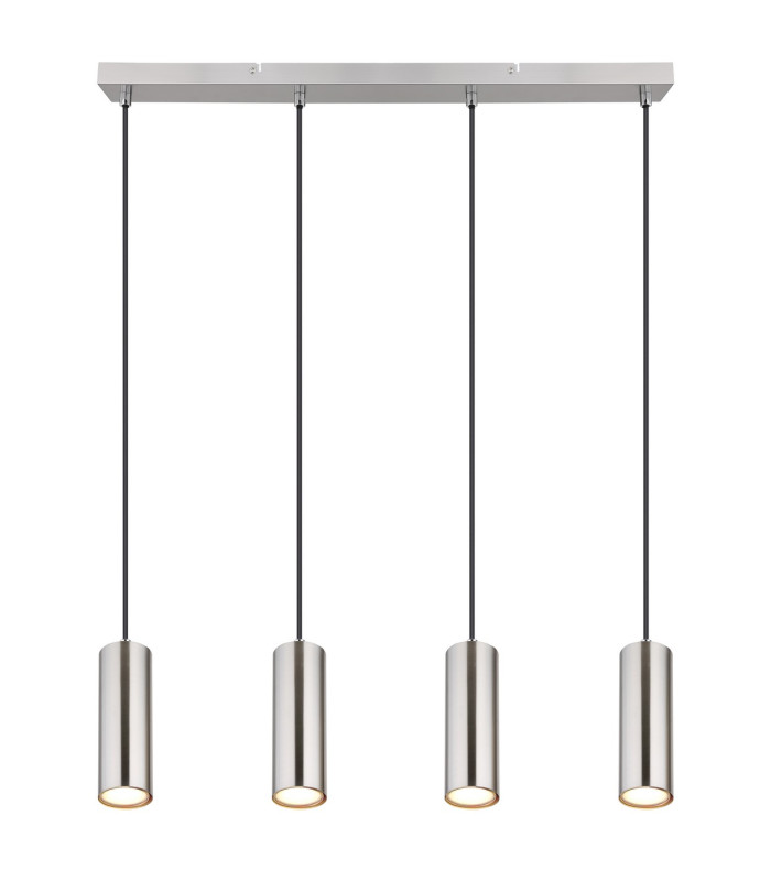 Robby Bar Pendant Ceiling Light Nickel Matt 4x GU10 3000K-3