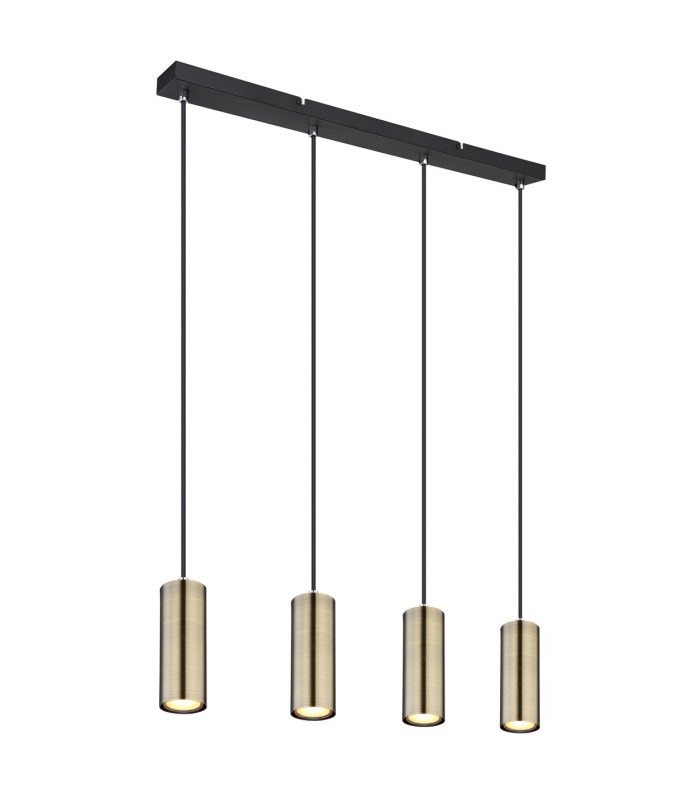 Robby Bar Pendant Ceiling Light Matt Black Gold 4x GU10-1