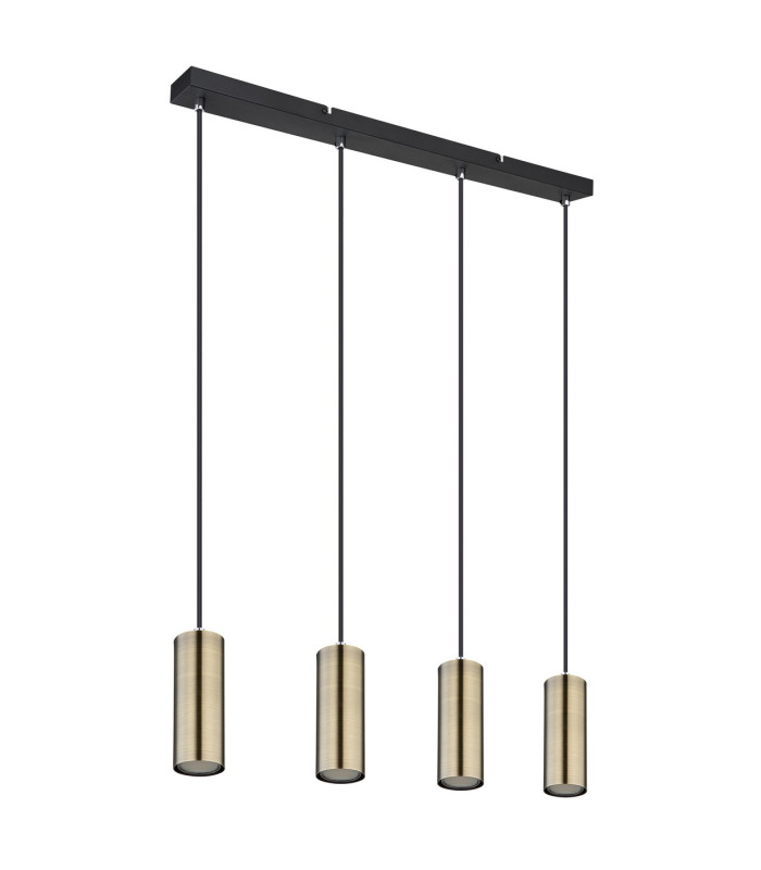 Robby Bar Pendant Ceiling Light Matt Black Gold 4x GU10-2