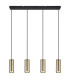 Robby Bar Pendant Ceiling Light Matt Black Gold 4x GU10-3