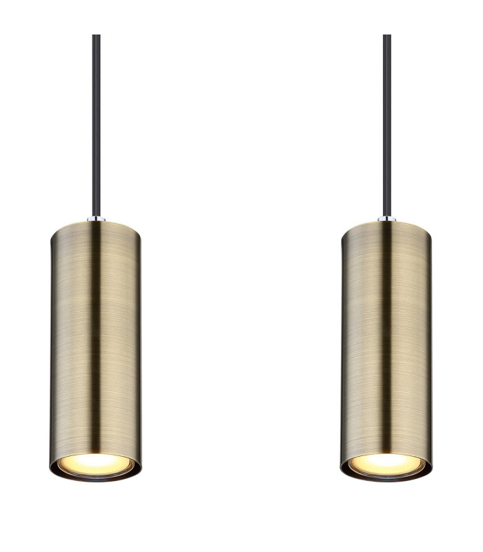 Robby Bar Pendant Ceiling Light Matt Black Gold 4x GU10-4