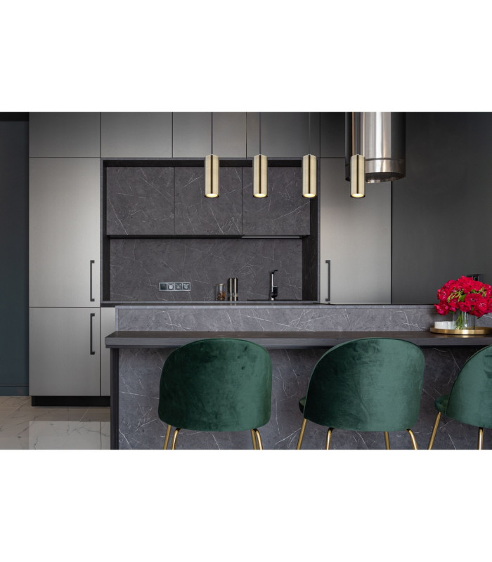Robby Bar Pendant Ceiling Light Matt Black Gold 4x GU10-5