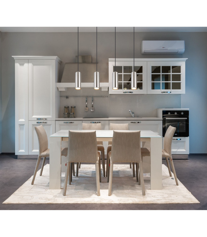 Robby Bar Pendant Ceiling Light Nickel Matt 4x GU10-5