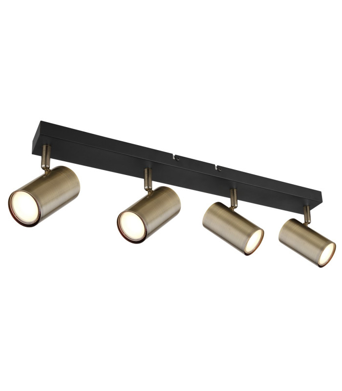 Robby Ceiling Spotlight Bar Matt Black Gold 4x GU10-1